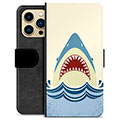 iPhone 13 Pro Max Premium Schutzhülle mit Geldbörse - Haifischkopf