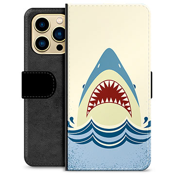 iPhone 13 Pro Max Premium Schutzhülle mit Geldbörse - Haifischkopf
