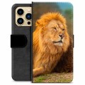 iPhone 13 Pro Max Premium Schutzhülle mit Geldbörse - Löwe