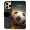 iPhone 13 Pro Max Premium Schutzhülle mit Geldbörse - Fußball