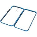 iPhone 14 Magnetisches Cover mit Panzerglas - Blau