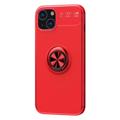 iPhone 14 Magnetische Schutzhülle mit Ring Stativ - Rot
