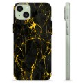 iPhone 15 Plus TPU Hülle - Goldener Granit