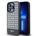 iPhone 15 Pro DKNY Repeat Pattern Bottom Stripe Case - MagSafe kompatibel - Schwarz