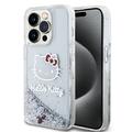 iPhone 15 Pro Hello Kitty Liquid Glitter Charms Hülle - Transparent