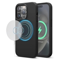 iPhone 15 Pro Max Saii Premium MagSafe Liquid Silikonhülle - Schwarz