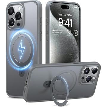 iPhone 15 Pro Max Torras Upro Ostand Matte Hülle - MagSafe-kompatibel - Titan-Grau