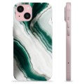 iPhone 15 TPU Hülle - Smaragd Marmor