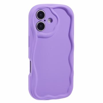 iPhone 16 Candy Color Wavy TPU Hülle - lila