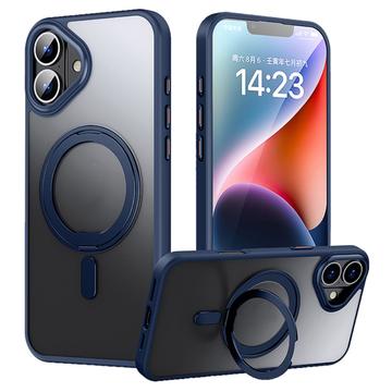iPhone 16 Magnetische Kickstand-Hybridhülle - Dunkelblau