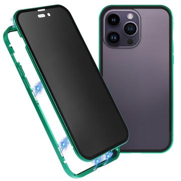 iPhone 16 Pro Magnetisches Cover mit Panzerglas - 9H - Privat - Grün