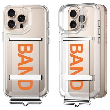 iPhone 16 Pro Max GKK Trageriemen-Hülle - Orange / Durchsichtig