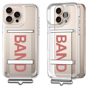 iPhone 16 Pro Max GKK Trageriemen-Hülle - Rosa / Durchsichtig