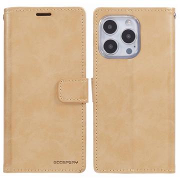iPhone 16 Pro Max Mercury Goospery Blue Moon Wallet Hülle - Gold