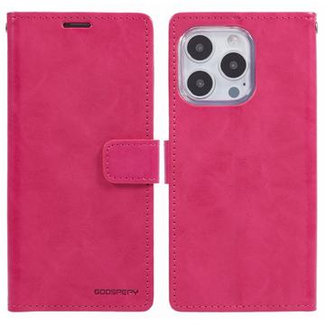 iPhone 16 Pro Max Mercury Goospery Blue Moon Wallet Hülle - Hot Pink