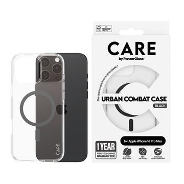 iPhone 16 Pro Max PanzerGlass Care Transparent Urban Combat Case - MagSafe-kompatibel - Schwarz