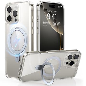 iPhone 16 Pro Max Torras Guardian Ostand MagSafe Hülle - Durchsichtig