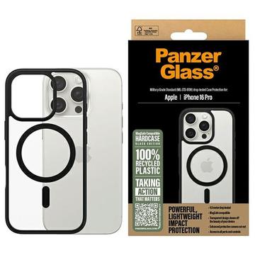 iPhone 16 Pro PanzerGlass HardCase MagSafe kompatibles Hülle - Schwarz / Transparent