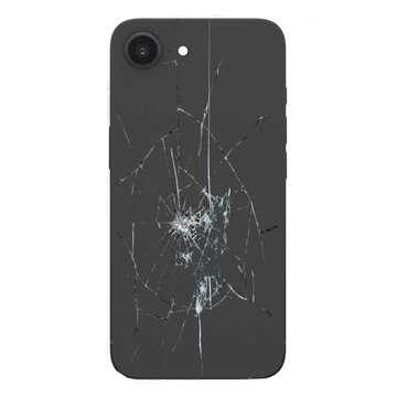 iPhone 16e Rückseiten-Cover Reparatur - nur Glas - Schwarz