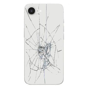 iPhone 16e Rückseiten-Cover Reparatur - nur Glas - Weiß