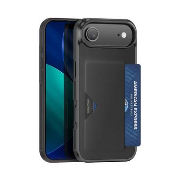 iPhone Air Dux Ducis Pocard Hülle mit Kartenhalter - Schwarz
