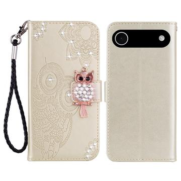 iPhone Air Eule Strass Wallet Hülle