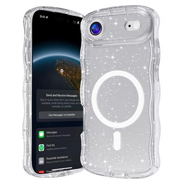 iPhone Air Wave-Edge Laser Glitter MagSafe Hülle - Durchsichtig