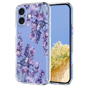 iPhone 17 TPU-Hülle mit Blumenmuster - Glyzinie