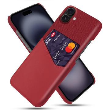 iPhone 17 KSQ Hülle mit Kartenhalter - Rot