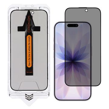 iPhone 17 Privacy Panzerglas mit Installationswerkzeug - 9H - Schwarzer Rand