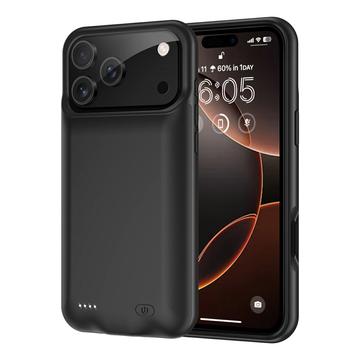 iPhone 17 Pro Backup Akku-Hülle - 6000mAh - Schwarz