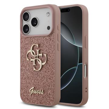 iPhone 17 Pro Guess Fixed Glitter 4G Metal Logo Hülle