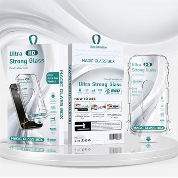 iPhone 17 Pro HD Panzerglas mit automatischem Staubentfernungswerkzeug - 9H