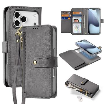 iPhone 17 Pro Max Dux Ducis Lawa Brieftaschen-Lederhülle mit Magnetabdeckung - Grau