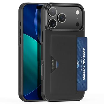 iPhone 17 Pro Max Dux Ducis Pocard Hülle mit Kartenhalter - Schwarz