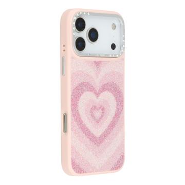 iPhone 17 Pro Max Jaucase Magnetische Hybridhülle mit Herzmuster - Rosa