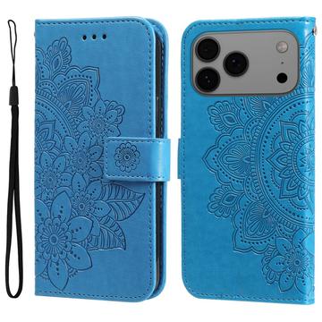 iPhone 17 Pro Max Mandala Serie Wallet Hülle - Blau