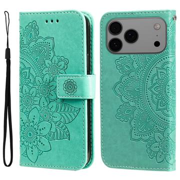 iPhone 17 Pro Max Mandala Serie Wallet Hülle - Grün