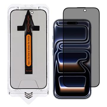 iPhone 17 Pro Max Privacy Panzerglas mit Installationswerkzeug - 9H - Schwarzer Rand