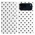 iPhone 17 Pro Polka-Dot-Muster Wallet Hülle - Weiß
