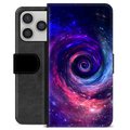 iPhone 17 Pro Premium Schutzhülle mit Geldbörse - Galaxie