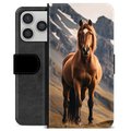 iPhone 17 Pro Premium Schutzhülle mit Geldbörse - Pferd