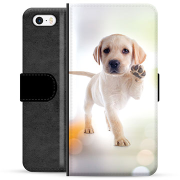 iPhone 5/5S/SE Premium Schutzhülle mit Geldbörse - Hund