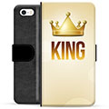 iPhone 5/5S/SE Premium Schutzhülle mit Geldbörse - König
