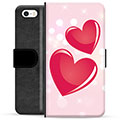 iPhone 5/5S/SE Premium Schutzhülle mit Geldbörse - Liebe