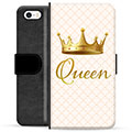 iPhone 5/5S/SE Premium Schutzhülle mit Geldbörse - Königin