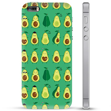 iPhone 5/5S/SE TPU Hülle - Avocado Muster