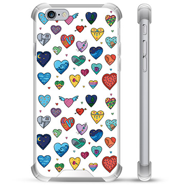 iPhone 6 / 6S Hybrid Hülle - Herzen