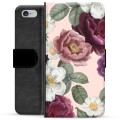 iPhone 6 Plus / 6S Plus Premium Schutzhülle mit Geldbörse - Romantische Blumen