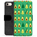 iPhone 7/8/SE (2020) Premium Schutzhülle mit Geldbörse - Avocado Muster